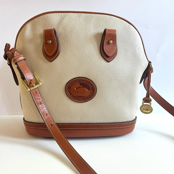 DOONEY & BOURKE Leather Crossbody or Shoulder Bag, White and Brown - Picture 3 of 13